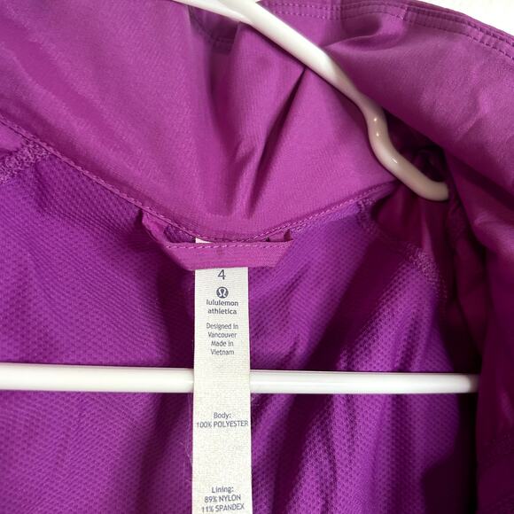Lululemon Gather And Sprint Jacket Ultra Violet Womens Size 4 Running EUC - Picture 7 of 12